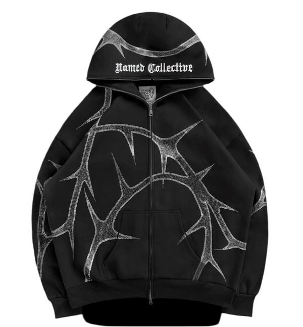Named Collective Thorn Hoodie black zip-up