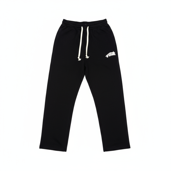 TDK Black Straight Leg Sweatpants
