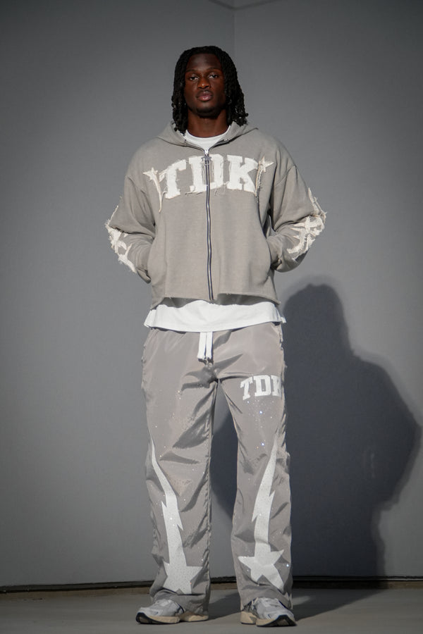 TDK Stoned Out Grey Nylon Pants