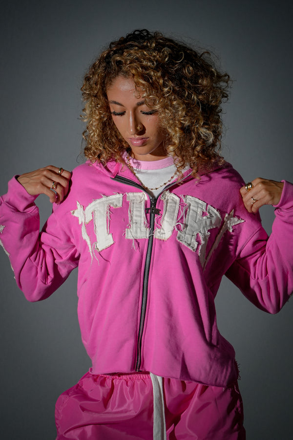 TDK Stoned Out Pink Zip Up