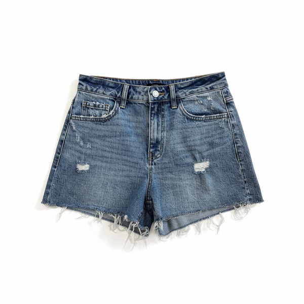 TDK Medium Wash Denim Shorts