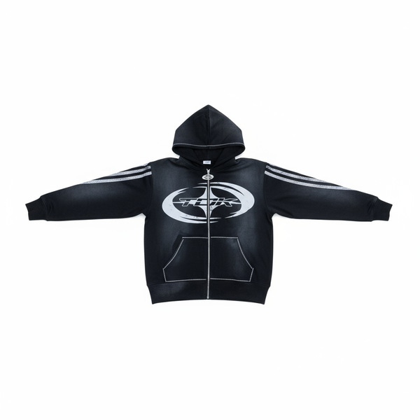 TDK KRTV Studios Black Studded Zip-Up