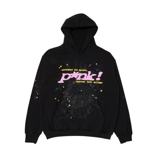 Spider Punk black/pink hoodie