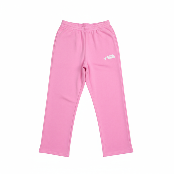 TDK Pink Straight Leg Sweatpants